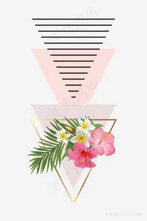 矢量手绘花卉花瓣插画