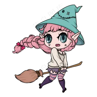 卡通万圣节手绘人物