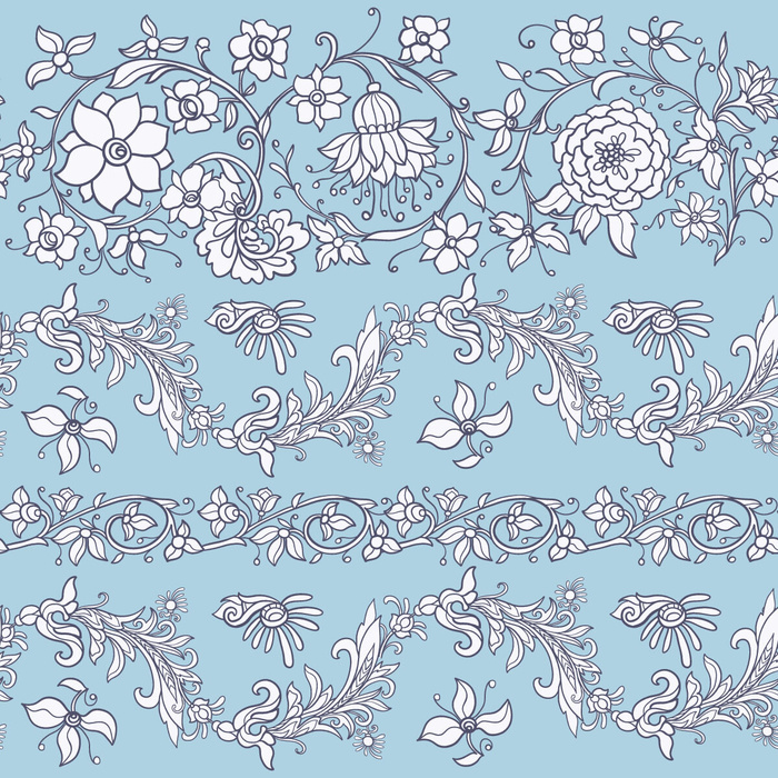 花卉唯美手绘花朵面料纹理手机壳布料面料印花服装矢量图案素材