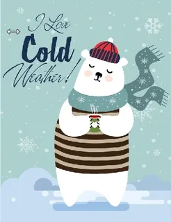 设计冬天雪花卡通背景