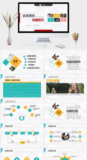 沟通技巧课程培训PPT课件模板预览图