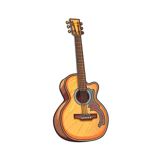 吉他卡通免抠