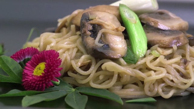 蘑菇, 炒面, , 周, 食物, 亚洲人, 美食