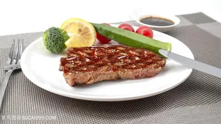 雪花牛排美食图片