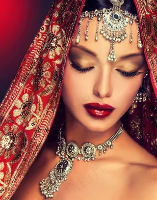 妩媚的印度美女图片