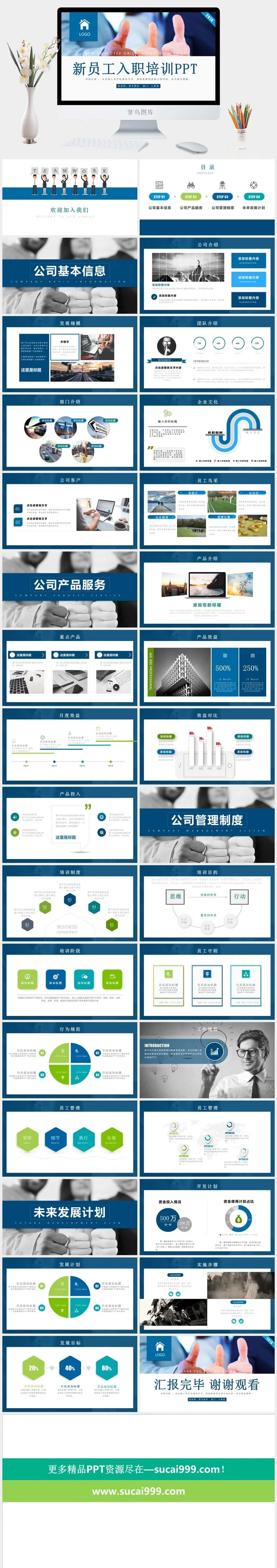 严谨框架完整员工入职培训PPT模板
