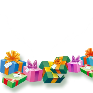 蓝色绿色红色大小礼品盒