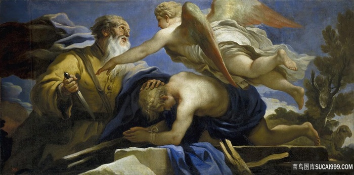 天使老人高清油画