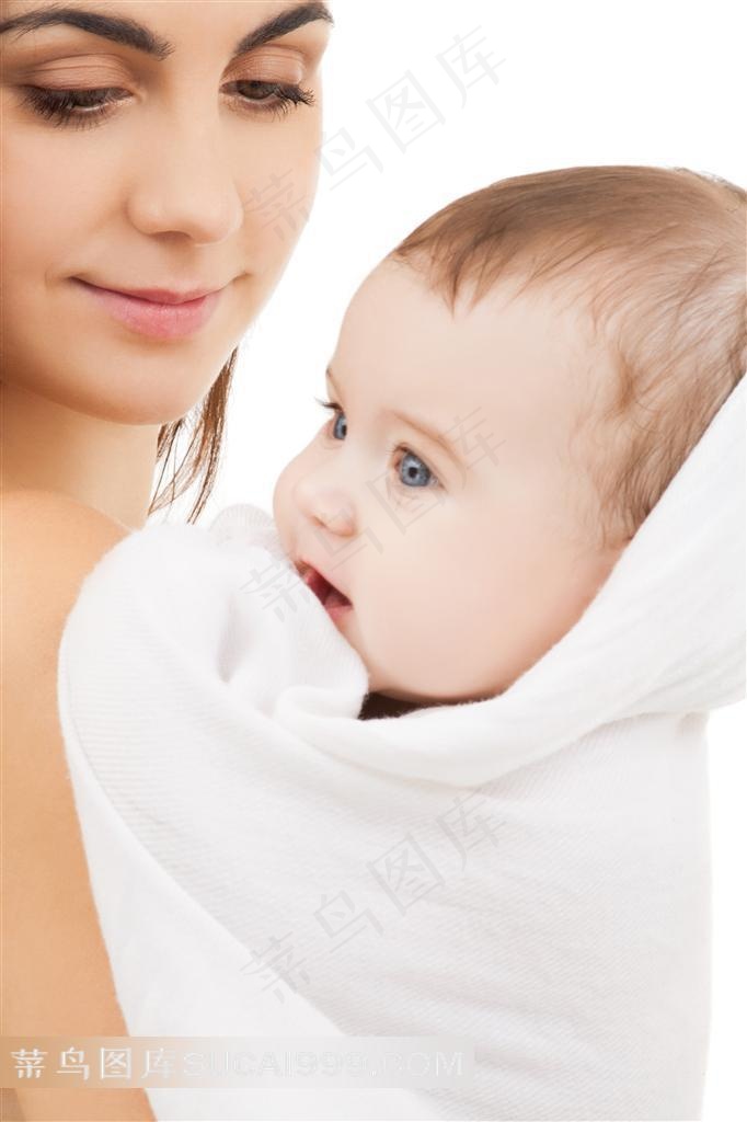 美女呵护婴儿系列