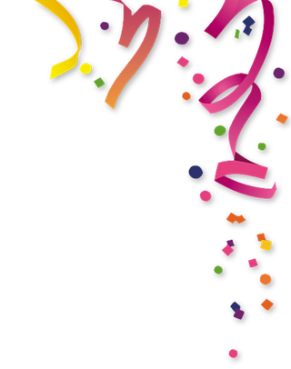 丝带圆点紫色简笔装饰