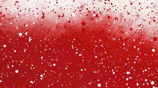 红色白点雪花背景，简约扁平