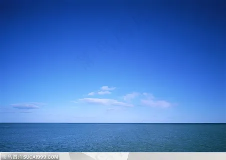 美丽天空-蓝天下平静的海面