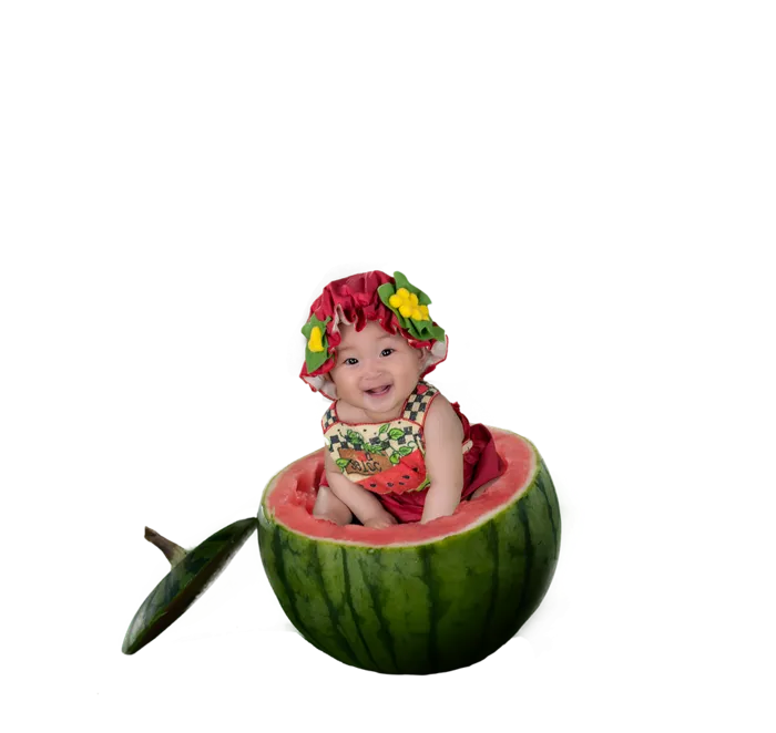 西瓜卡通孩子