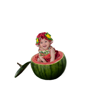 西瓜卡通孩子