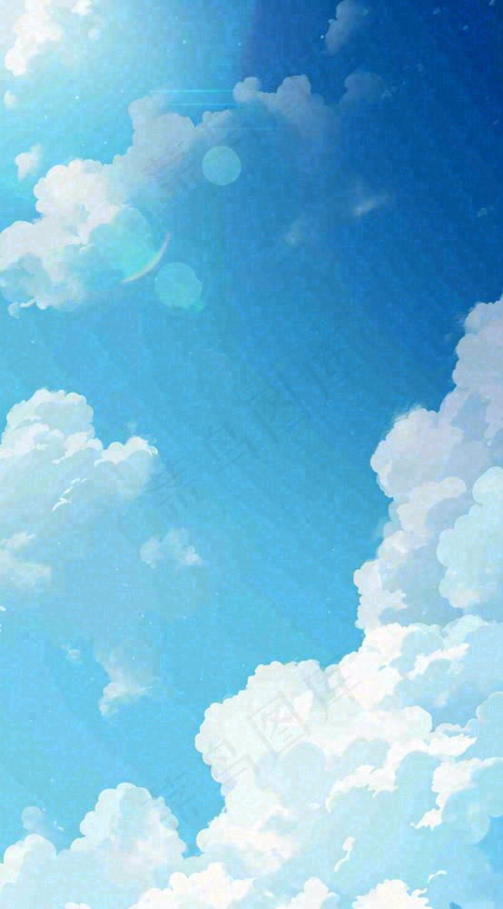 蓝天白云夏天