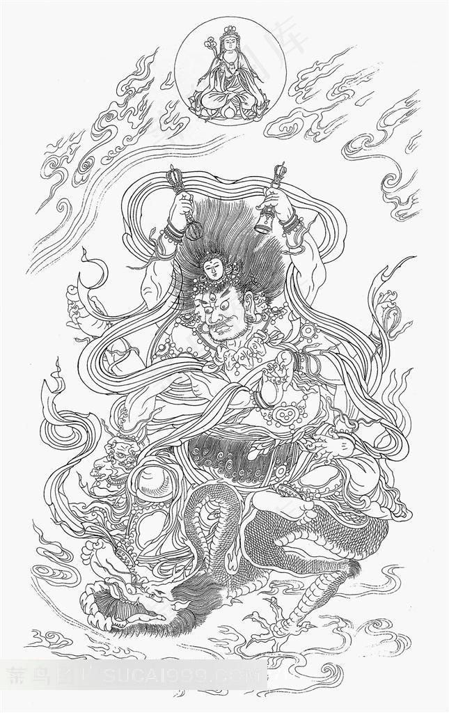 高清寺庙佛像设计素材