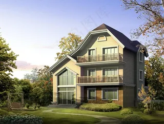 建筑表现设计 配套设施 绿化 别墅区 广场 工程景观