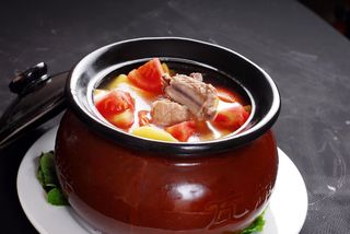 砂锅石锅美食煲类特色菜蕃茄煲仔排