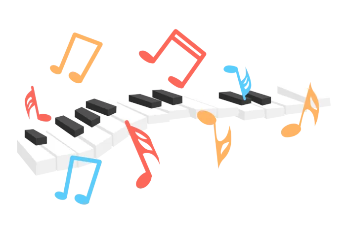 钢琴音乐音符乐谱教育乐曲培训