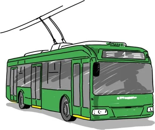 无轨电车 PNG免抠(749x625)