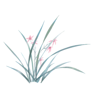 免扣元素兰花清新