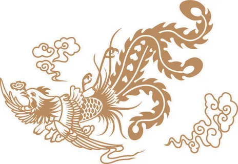 传统中国风古典宫廷龙凤吉祥喜庆图案图腾纹样矢量图设计素材