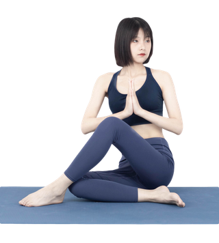 瑜伽人物免扣png