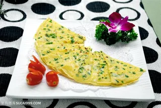 养生野菜饼的美食图片