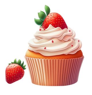 可口冰淇淋草莓美食元素