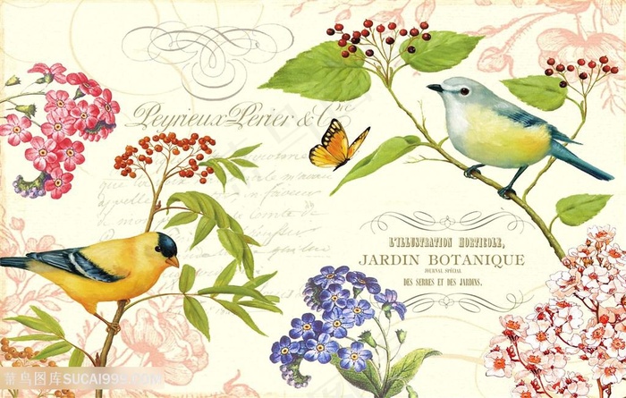 欧式花鸟装饰画