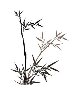 竹子水墨画中国风国画墨水书法竹子画