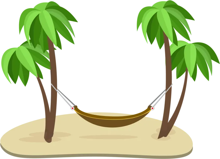 椰子树海南旅游卡通