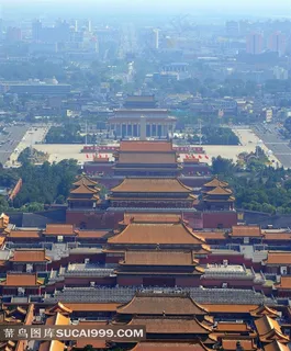 中国传统建筑北京故宫全景