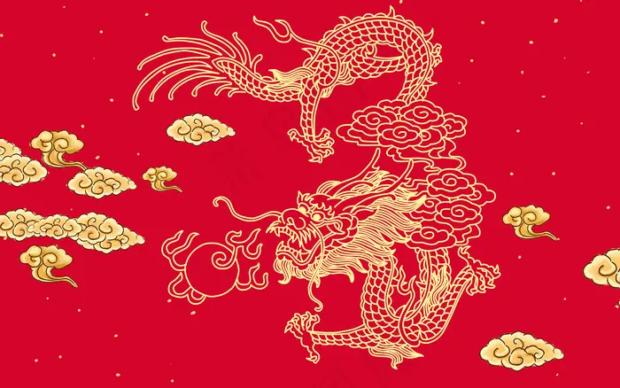 中国风古风国潮祥云旭日背景psd模版下载