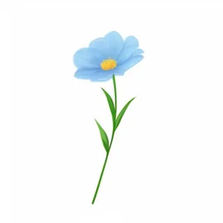 蓝色花免扣元素