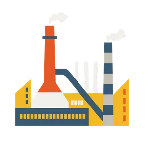 化工厂卡通