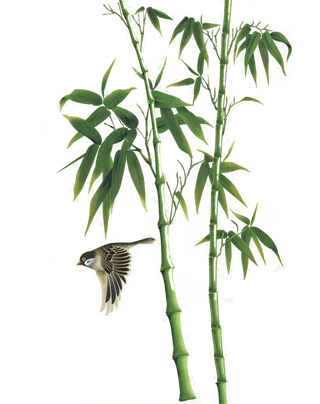 竹子水墨画中国风国画墨水书法竹子画