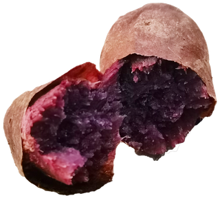 烤红薯紫薯地瓜掰开花青素免抠实拍高清摄影元素素材