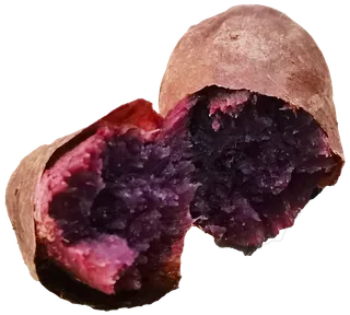 烤红薯紫薯地瓜掰开花青素免抠实拍高清摄影元素素材