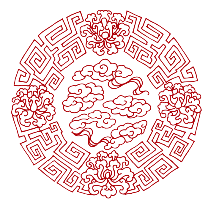 红色喜庆简约风传统吉祥纹样纹路纹理免扣PNG素材图片 (90)