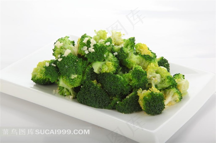 新鲜蒜蓉炒西兰花菜肴