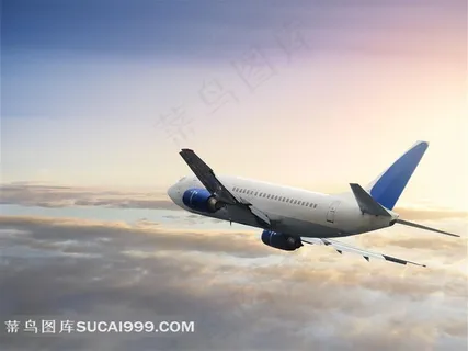 飞行在云端的飞机工业科技摄影高清图片