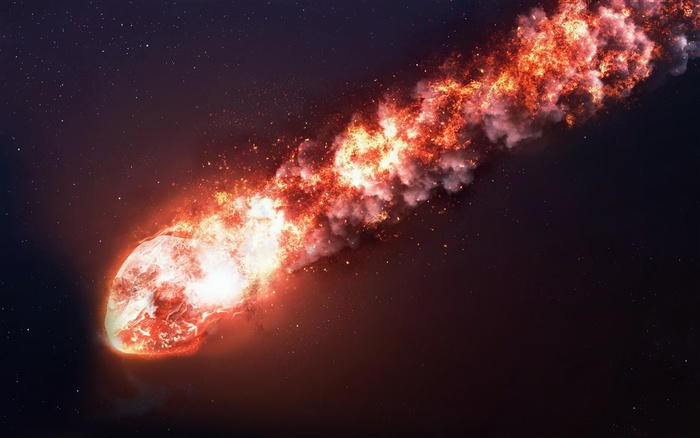 陨石流星灾难摄影图片