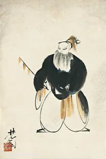 林风眠手绘胡须男装饰画 林风眠手绘胡须男装饰画