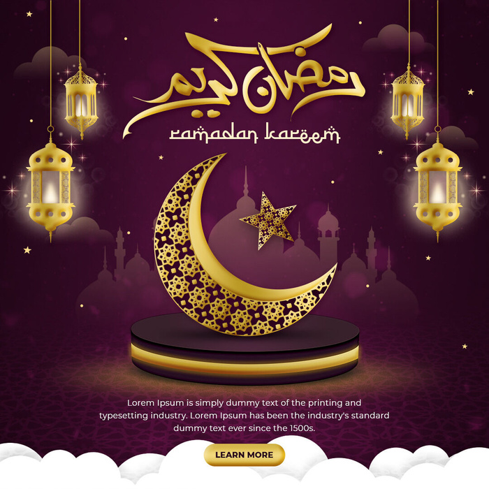 设计社交媒体月亮星星紫色背景