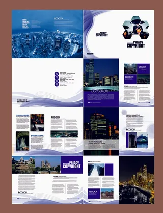 36商务企业文化画册手册背景设计感psd模版