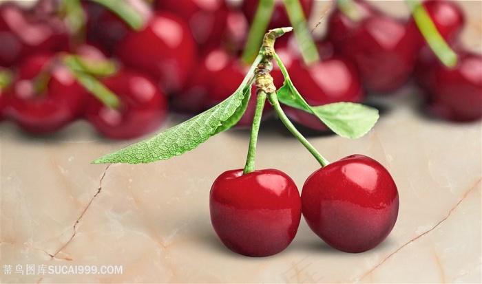新鲜的樱桃高清图