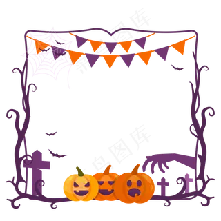 万圣节南瓜灯恐怖卡通