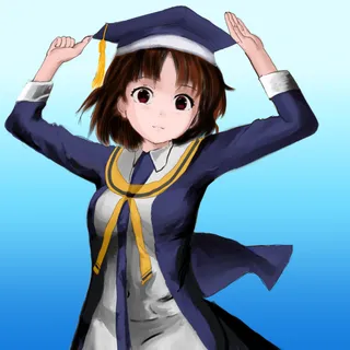 毕业女生原创插画