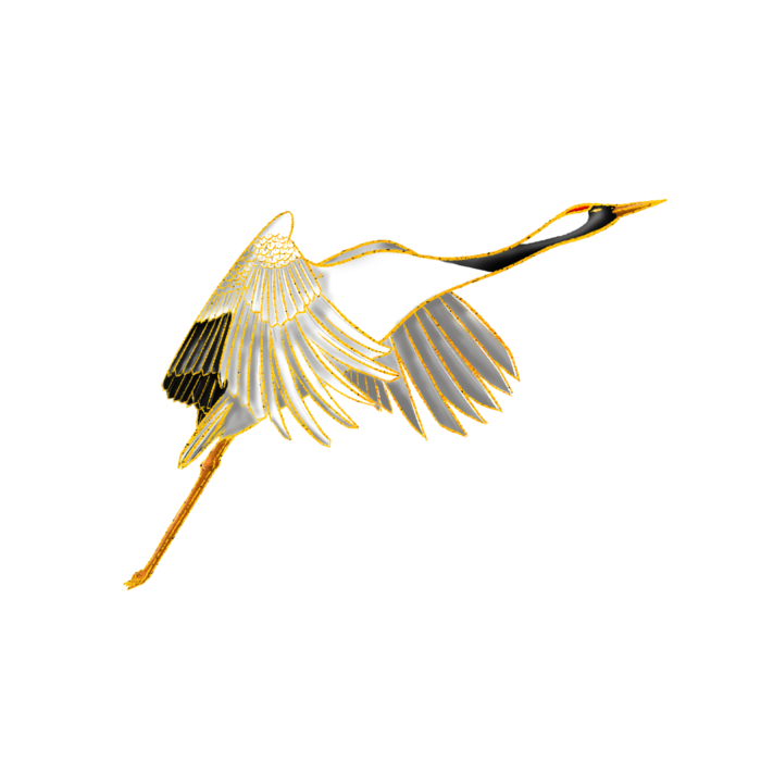 中国风古典中式国潮风手绘飞鹤图案仙鹤装饰素材PNG免抠插画元素